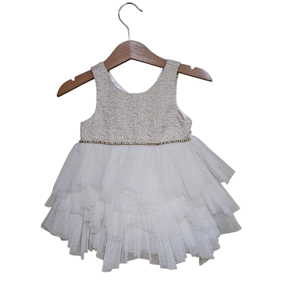 American Princess Cream Formal Dress with Tulle Skirt